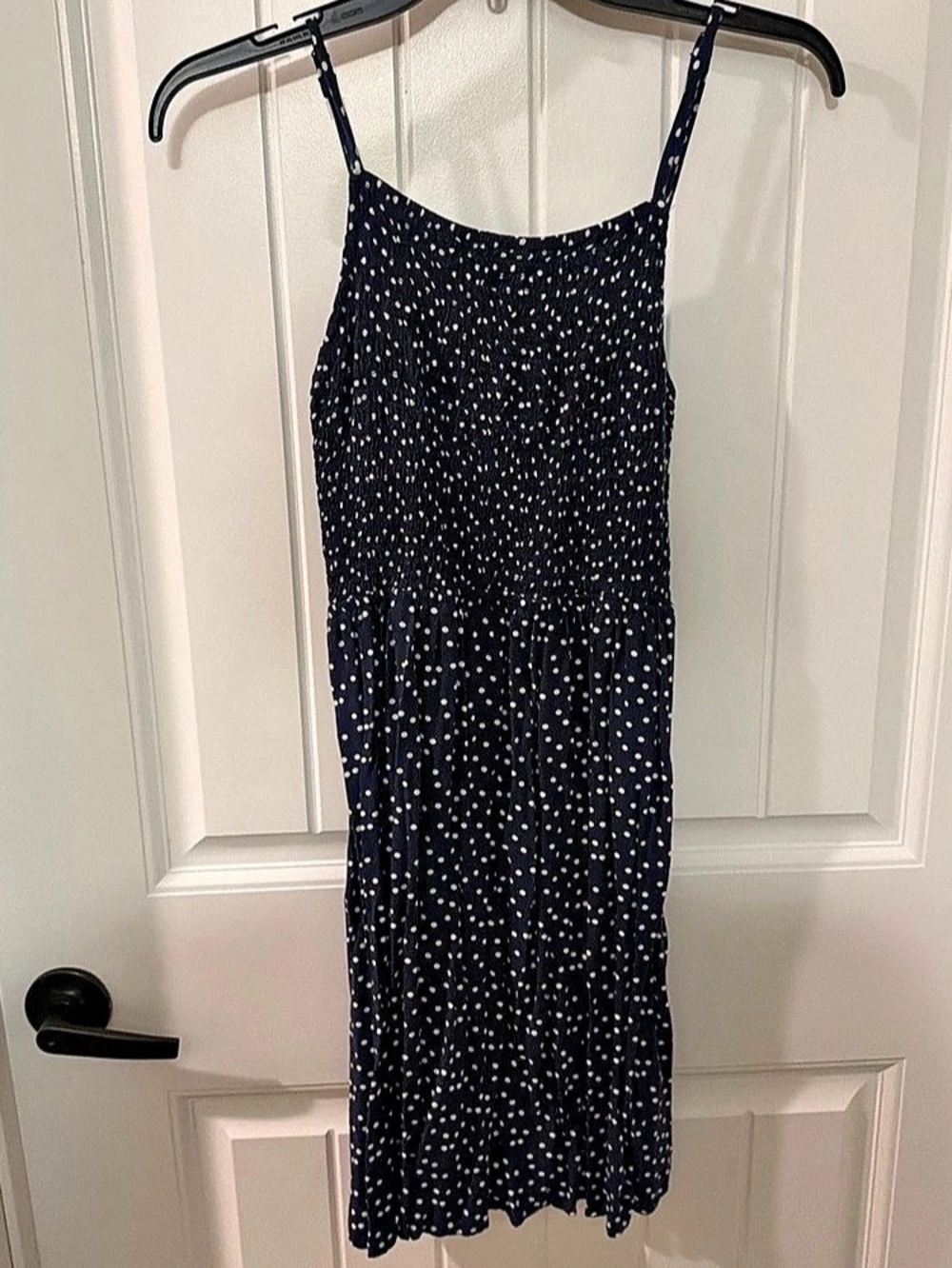 So Polka Dot Midi Dress in Blue & White Size Medium